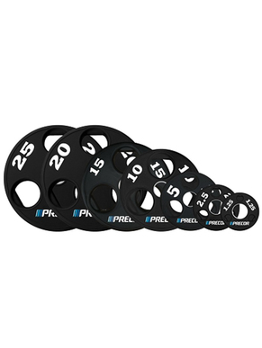 FM/UPP URETHANE ENCASED BLACK OLYMPIC PLATES WITH PRECOR LOGO