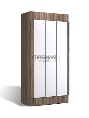 One compartment locker with concealed profile
