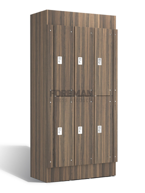 Two compartment locker with concealed profile