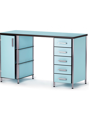 CABINET AND 5-DRAWER WORK DESK
